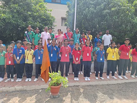 SM Higher Primary & High School holds investiture ceremony
