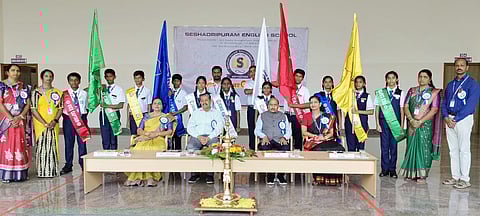 Seshadripuram English School holds investiture ceremony