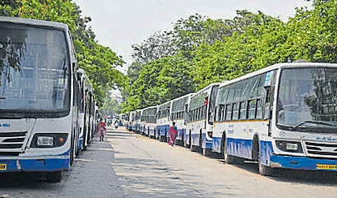 Bus services hit as transport workers begin strike across K'taka