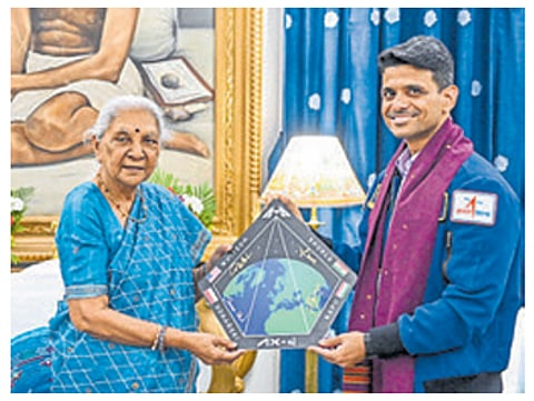 Astronaut Shubhanshu Shukla meets UP governor