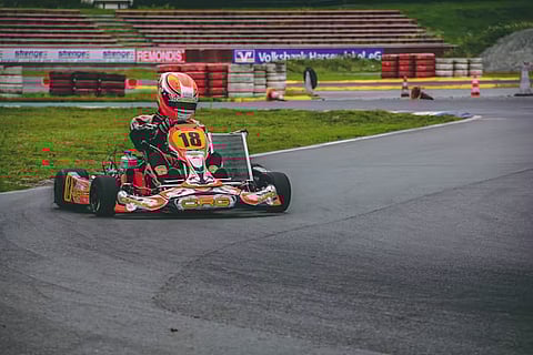 Young Zidaan setting karting track afire with his skills
