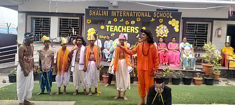 Shalini International School honours teachers with speeches, songs