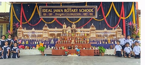 Ideal Jawa Rotary School marks Navaratri with Dasara Golu display