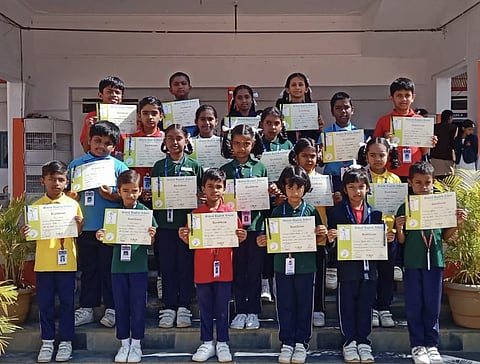 Students of Oxford English School create art from waste