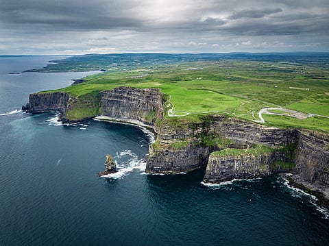 Why do cliffs in Ireland look like giant staircases?
