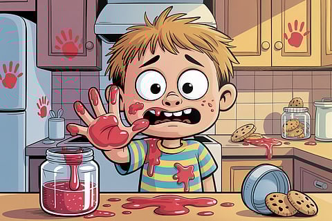 Why do we say “caught red-handed”?