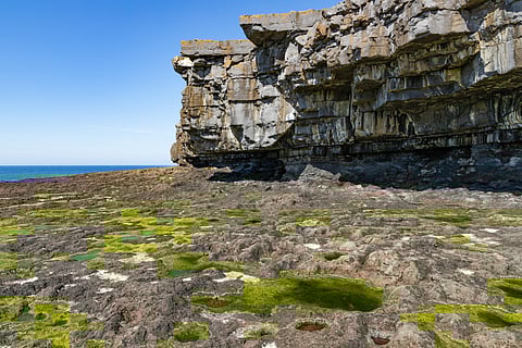 Why does a cliff in Ireland swallow sound as if it absorbs voices?