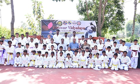 Eshwar Vidyalaya conducts Karate Belt Award programme
