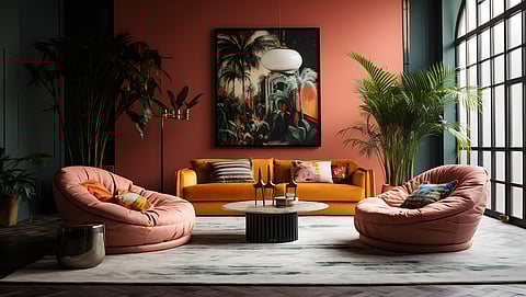 Colours in art add accents to interior spaces