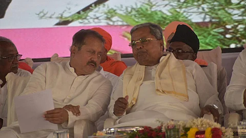M B Patil, Minister for Industries and Commerce and Siddaramaiah, Chief Minister of Karnataka show off the famous Mysore Sandal Soap.
The products of Karnataka Soaps and Detergents Limited (KSDL), made with pure ingredients and strict quality control, are free from harsh chemicals and gentle on the skin