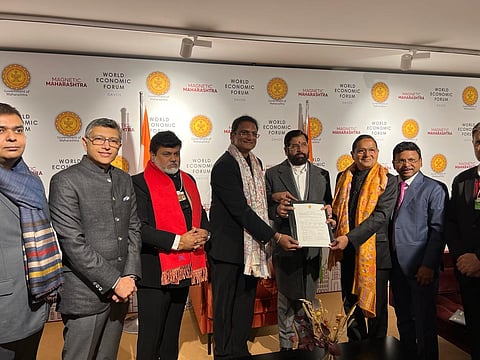 Key members of Gems and Jewellery sector along with Maharashtra CM Eknath Shinde and Industries Minister Uday Samant