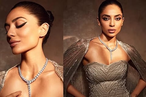 Sobhita Dhulipala looks elegant and royal in these pictures, accessorising with diamond and silver jewellery
