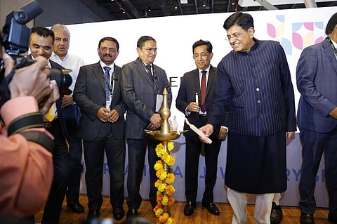 Chief Guest Piyush Goyal, Union Minister for Commerce & Industry lights the inaugural lamp at 16th edition of IIJS Signature 2024