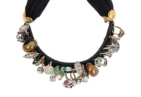 Lotus Arts de Vivre Unveils Exquisite Cluster Ring Necklace Featuring Rare Zambian Emeralds and Gold Mina Lock