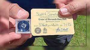 Florida Couple Discovers Rare 3.36-Carat Diamond at Arkansas’ Crater of Diamonds