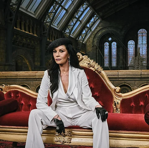 Catherine Zeta-Jones Stuns in Loree Rodkin Jewels for Wednesday Season 2 Promo
