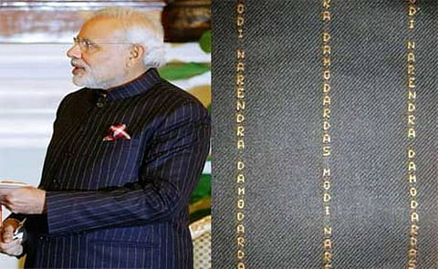 Modi’s pinstriped suit goes to Dharmanandan Diamonds for Rs 4.31 crore