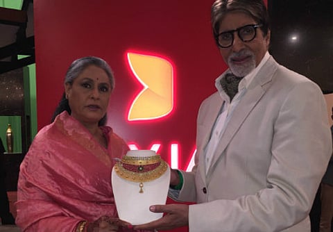 Kalyan Jewellers launches Mudhra collection with Amitabh Bachchan and Jaya Bachchan