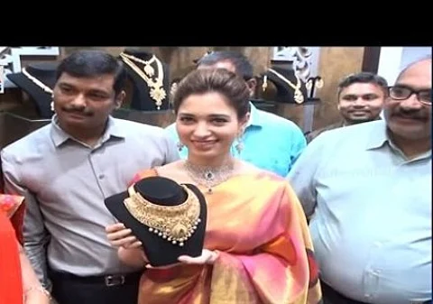 Tamanna Bhatia inaugurates Malabar jewellery showroom in Nellore