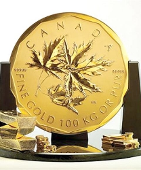 World's largest 100-kg gold coin issued by Canadian mint