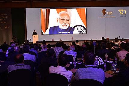 Prime Minister Shri Narendra Modi addressing the diamond industry at the International Diamond Conference through live video conference, Mumbai