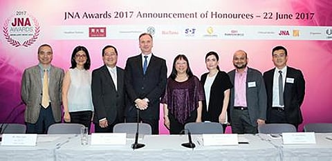 (From-left) Jim Li of Guangdong Gems & Jade Exchange, Caroline Yuan of Shanghai Diamond Exchange, Peter Suen of Chow Tai Fook Jewellery Group, Wolfram Diene