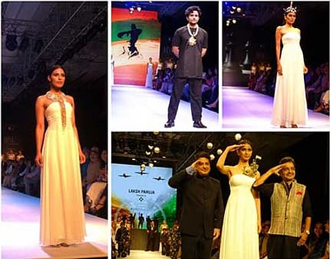 Patriotism, Peace and Passion – A Remarkable Tribute to India by Design Maestro Laksh Pahuja Presented by HRD Antwerp at IIJW 2017