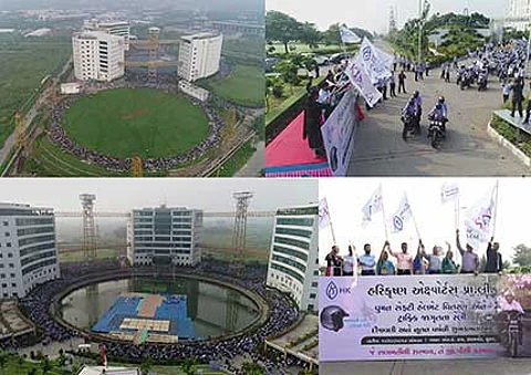 Hari Krishna Exports sets a huge Benchmark by conducting a 12,000 Participants Women Safety Rally!