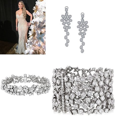 Mariah Carey wears Harry Kotlar diamond earrings at THE STAR Promo