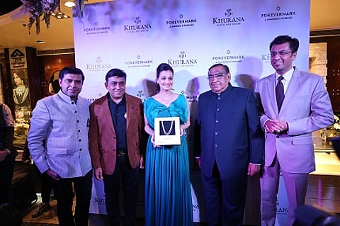 Dia Mirza celebrating Forevermark Diamond's association with Khurana Jewellery House