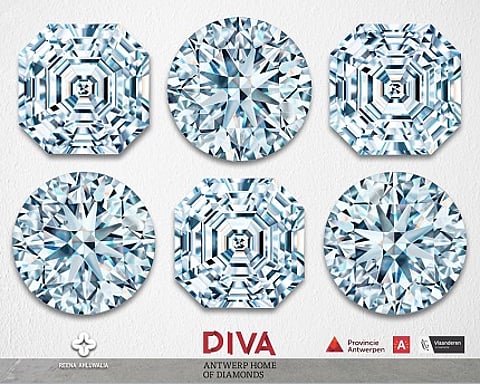 The ‘Diamond Constellation’ Series by artist Reena Ahluwalia at the DIVA Museum in Antwerp. Ahluwalia’s diamond paintings pay tribute to the star quality and potential in each one of us.