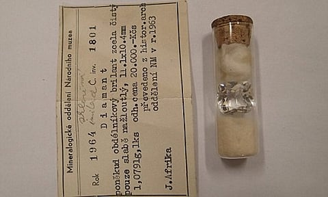© Daily Mail Liars: A diamond in the Prague National Museum's collection was found to be a worthless piece of cut glass during an inspection by curators