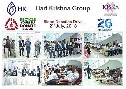 Hari Krishna Exports Celebrates 26th Anniversary, Organises A Blood Donation Drive