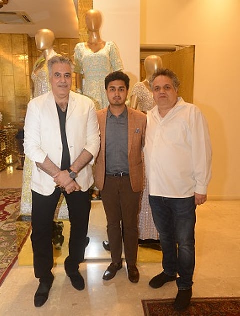 Abu Jani, Krishna Saboo and Sandeep Khosla at the launch of Saboo at Abu Jani Sandeep Khosla