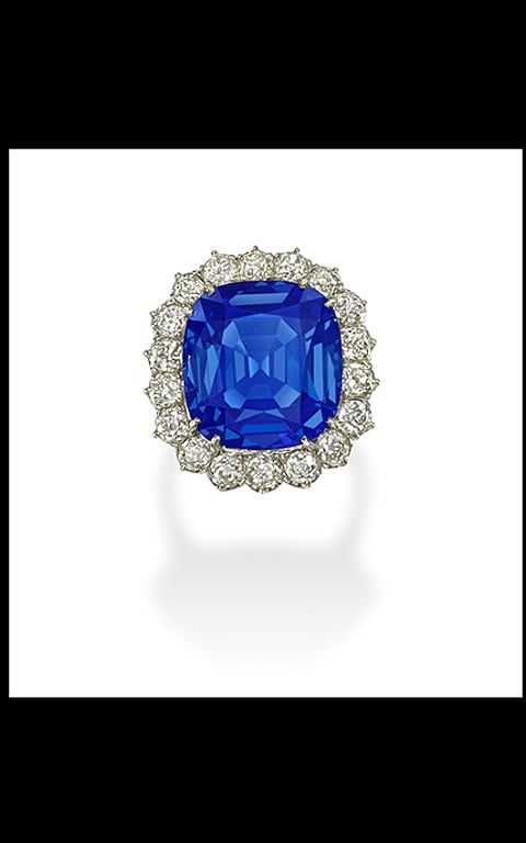 A 17.43ct Kashmir sapphire headlines at Bonhams London jewels sale 

