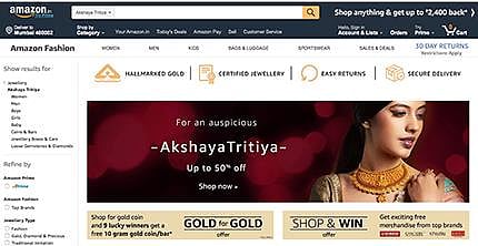 Amazon has great offers for Akshaya Tritiya