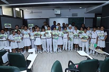 Students of Universal Public School with the GIA GemKids Workbook