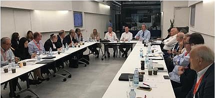 Members of the WFDB Executive Committee during the meeting at the Israel Diamond Exchange.