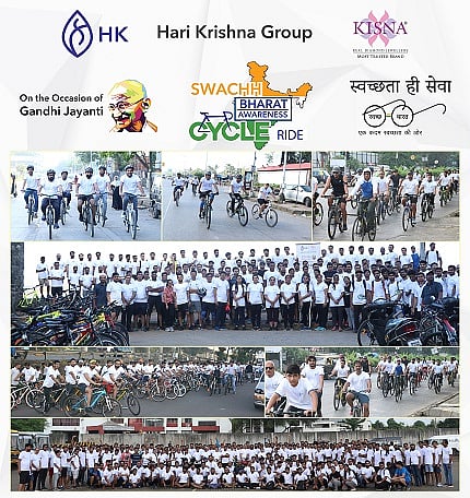 Hari Krishna Exports Pvt. Ltd. hosted a ‘Swachh Bharat Awareness Cycle Ride’ on Gandhi Jayanti