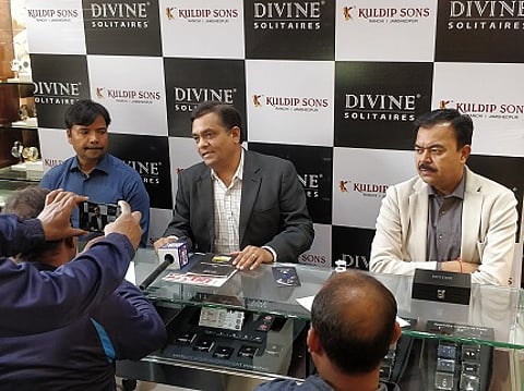 Left to Right: Mr Rajesh Verma, Director, Kuldip Sons Jewellers, Mr Jignesh Mehta, Founder & MD, Divine Solitaires and Mr Surendra Verma, Director, Kuldip Sons Jewellers