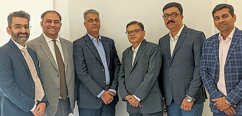 L-R) Harsh Arora - President Global Solutions - BVC Logistics, Rajesh Neelakanta - ED & CEO - BVC Logistics, Uday Chinai - Chairman, Bharat Badani - President - BVC Clearance, Yogesh Bansode - President - BVC Brinks & Krishna Bastikar - VP - BVC Brinks