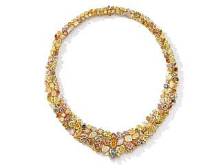 An Important Fancy Coloured Diamond Necklace Estimate: HK$ 2,000,000-3,500,000/ US$ 250,000-450,000