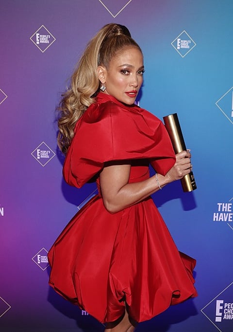 Jennifer Lopez in Forevermark at the 2020 Peoples Choice Awards