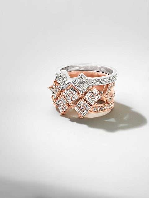 Stackable rings from the Samāvé collection by Zoya - A TATA Product