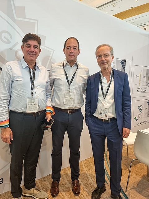 (L-R) Tehmasp Printer, MD, IGI, India, Avi Levy, President, IGI, North America & Roland Lorie, CEO IGI Worldwide