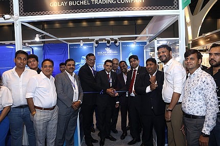 Ashish Pethe, Chairman of GJC inaugurates Golay Buchel stall at GJS 2022