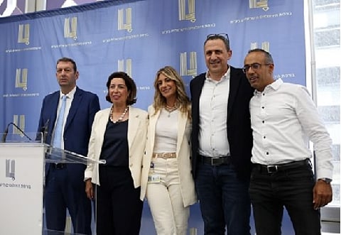 (L-R) Boaz Moldawsky, IDE President; Meira Weissberg, Chair of Exhibitions Committee: Rinat Bokai, IDE Marketing Director; Eran Zini, IDE Managing Director and Aviad Bashari, Chair of Technology Committee