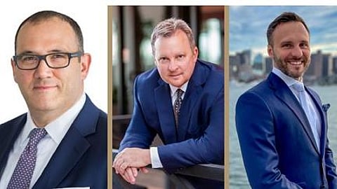 GIA’s innovative business development team for North America and brands, from left: Richard Pesqueira, vice president of business development for North America and brands; Daniel VanDrew, director of business development; Matthew Morabito, director of business development.