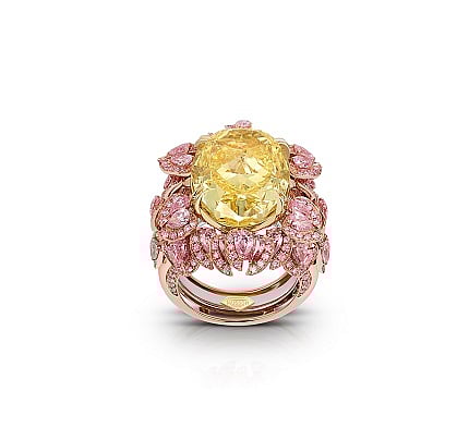 Rio Tinto’s rare yellow and pink diamonds showcased in symbolic ring