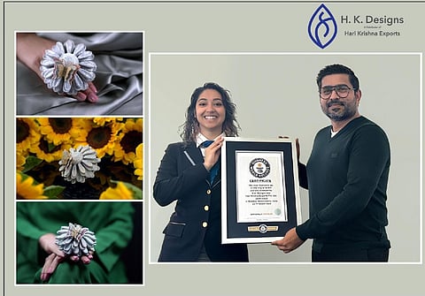 H.K. Designs and Hari Krishna Exports set a new World Record for Ring set with Most Number of Diamonds